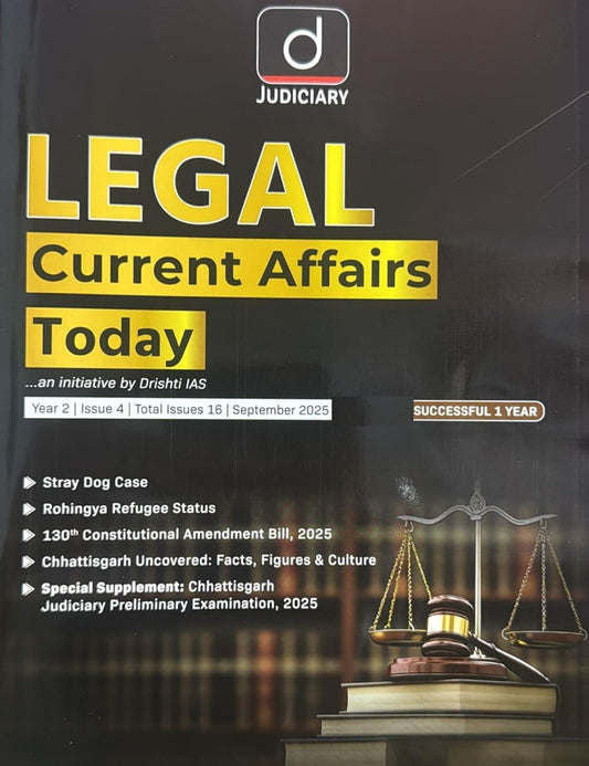 Drishti IAS Legal Current Affairs Today English September 2025 (English Medium)