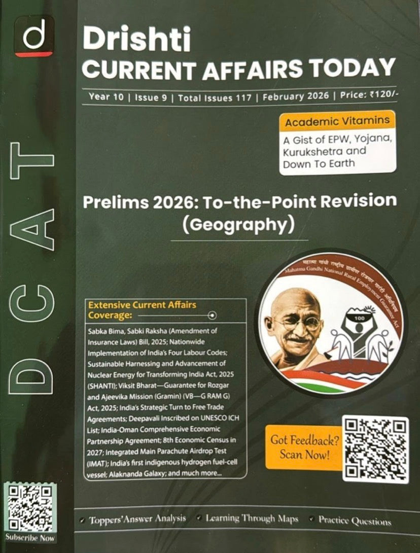 Drishti Current Affairs Today February 2026 English Magazine by Drishti Publications