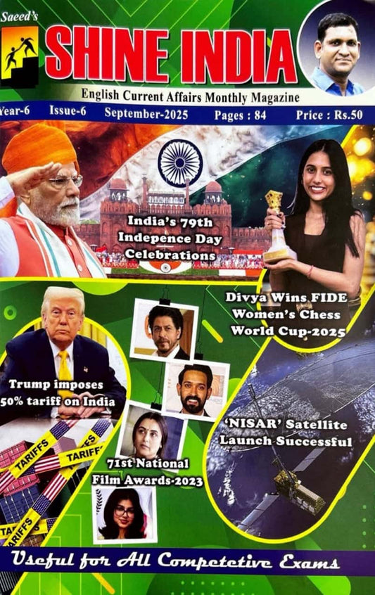 Shine India September 2025 Monthly Magazine (English Medium)
