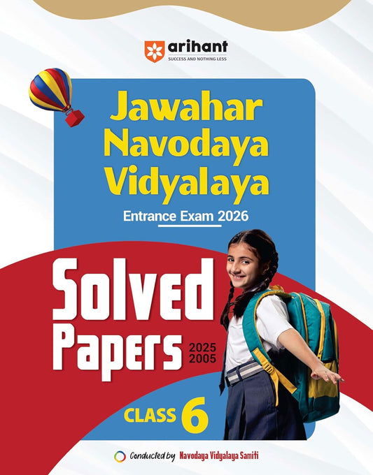 Arihant Jawahar Navodaya Vidyalaya Class 6 Entrance Exam 2026 Solved Papers(2005–2025) (English Medium)