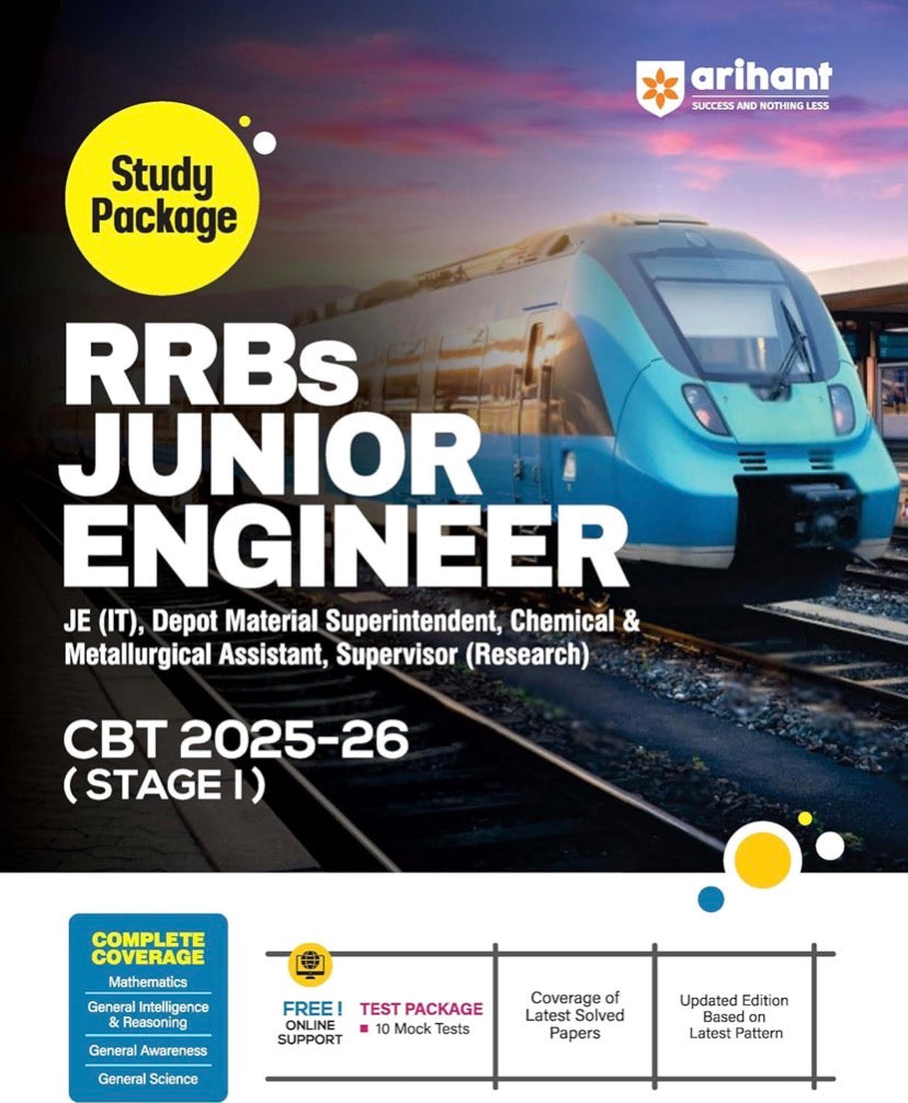 RRBs Junior Engineer CBT Stage 1 Study Package 2025-26 (Arihant) (English)