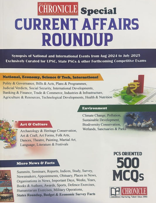 Chronicle Special Current Affairs Round Up September 2025 Edition [English Medium]