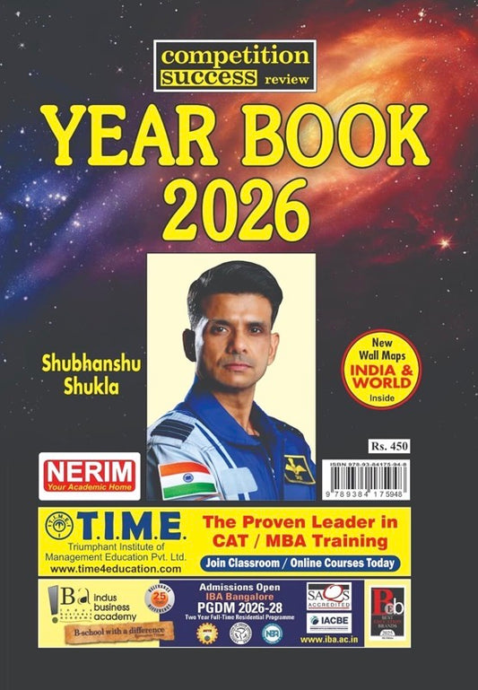 Master current affairs with the Competition Success Review Year Book 2026, featuring exclusive wall maps. Shop now on Vaacho for your exam preparation copy.