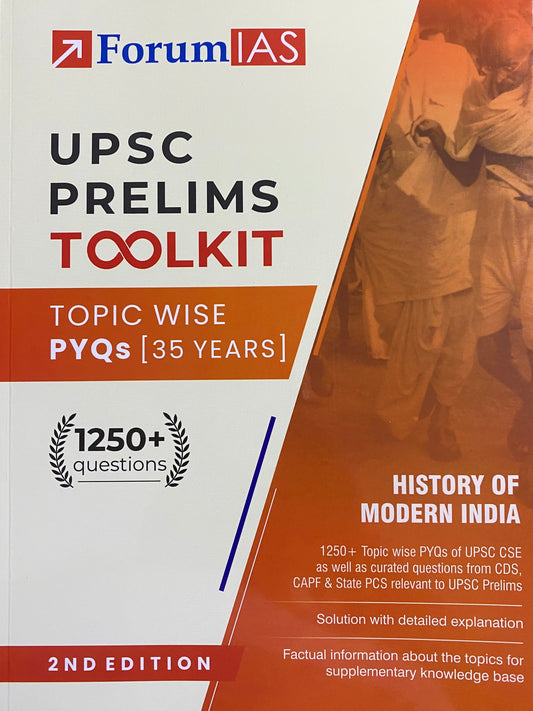 Forum IAS UPSC Prelims Toolkit History of Modern India Topic wise PYQs (English Medium)