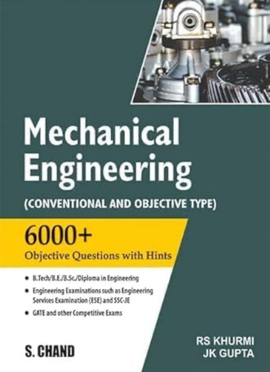 S.Chand Mechanical Engineering (Conventional And Objective Type) By R.S Khurmi[English Medium]