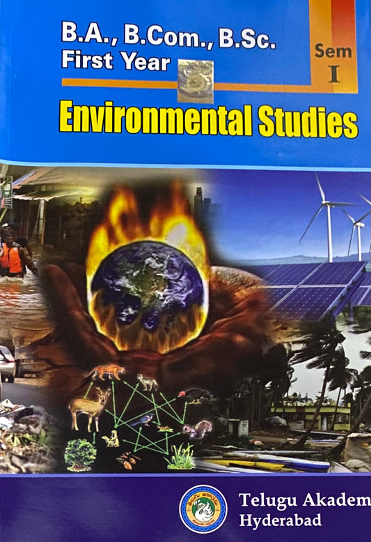 B.A, BCom , B.Sc First Year Environmental Studies Sem-1 By Telugu Akademi[English Medium]
