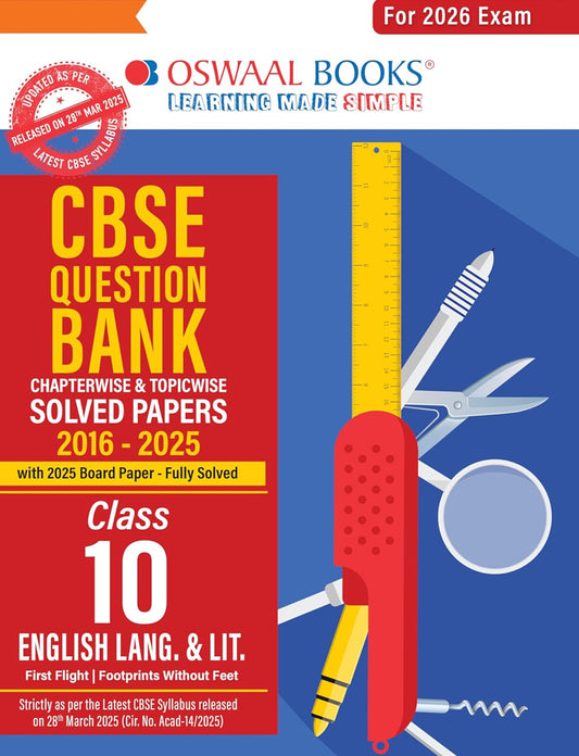 Oswaal CBSE Question Bank Class 10 English Language & Literature Chapterwise and Topicwise Solved Papers (English Medium)