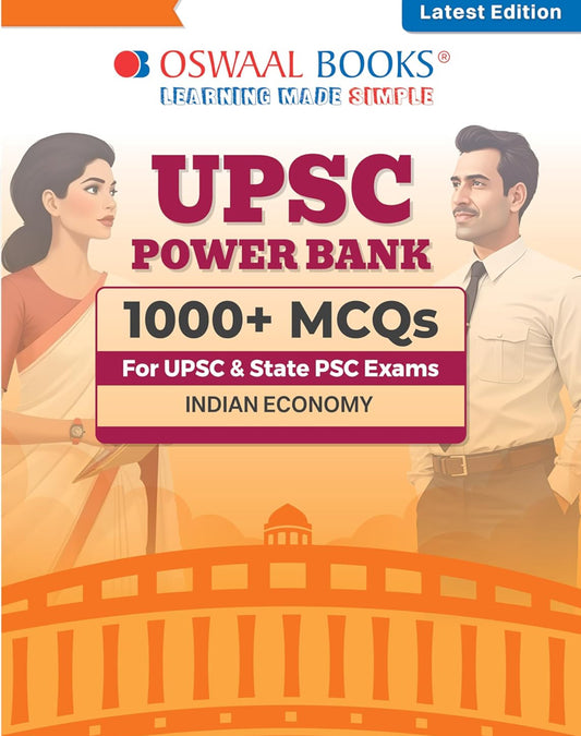 Oswaal UPSC Power Bank: 1000+ MCQs for UPSC and State PSCs Exams Indian Economy (English Medium)