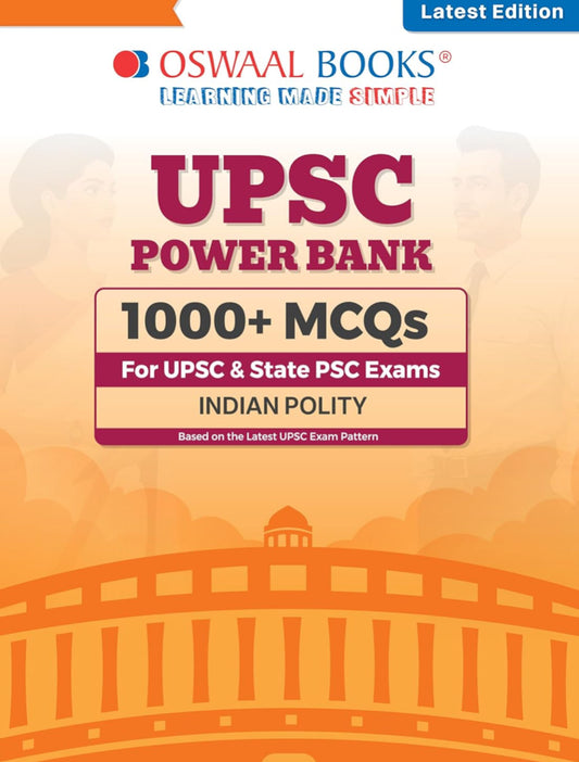 Oswaal UPSC Power Bank: 1000+ MCQs for UPSC and State PSCs Exams Indian Polity (English Medium)